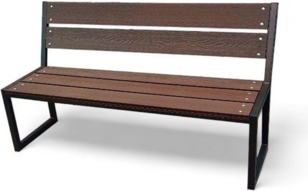 Скамья садовая СтальСнабДизайн Паркер из ДПК