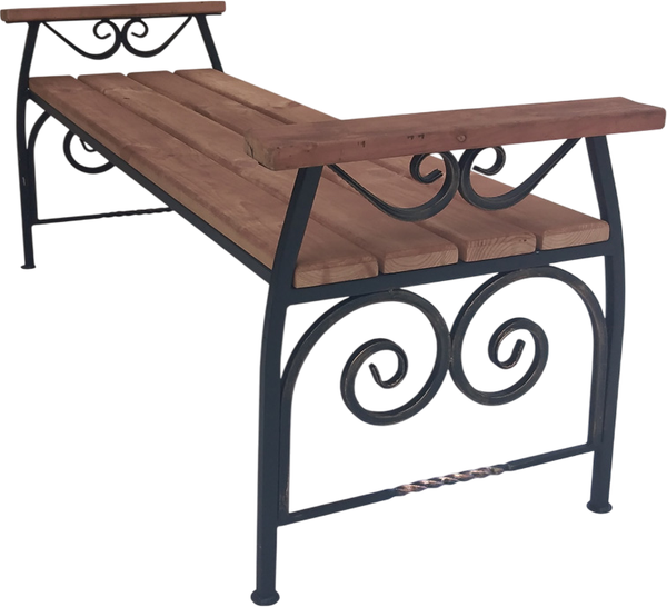 Скамья садовая СтальСнабДизайн ЛБ-0.6x1.5 - фото