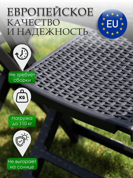 Комплект стульев садовых Ipae Progarden Asso / ASO88CAN-4