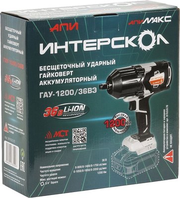 Аккумуляторный гайковерт Интерскол ГАУ-1200/36ВЭ (819.0.0.70)