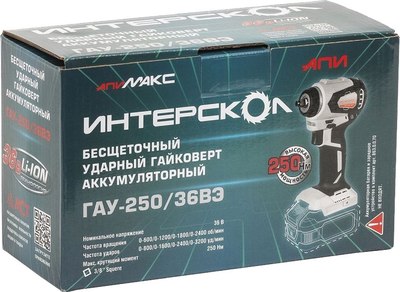 Аккумуляторный гайковерт Интерскол ГАУ-250/36ВЭ (863.0.0.70)