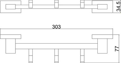 Вешалка для ванной Belz B90315-3