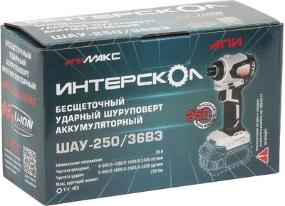 Аккумуляторный шуруповерт Интерскол ШАУ-250/36ВЭ (862.0.0.70)