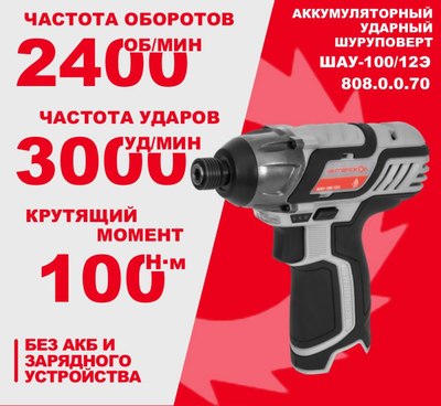 Аккумуляторный шуруповерт Интерскол ШАУ-100/12Э (808.0.0.70)