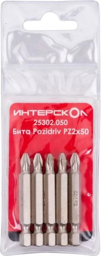 Набор бит Интерскол Pozidriv PZ3х25 - фото