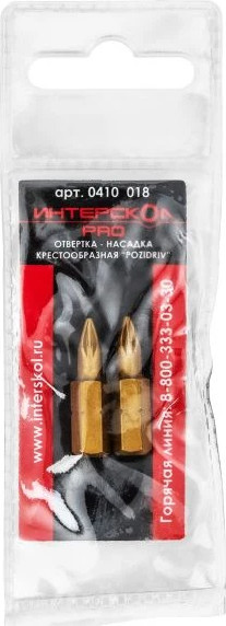 Набор бит Интерскол Pro Pozidriv РZ1 25мм