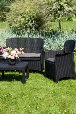 Комплект садовой мебели Ipae Progarden Jungle JUN06CAN (антрацит)