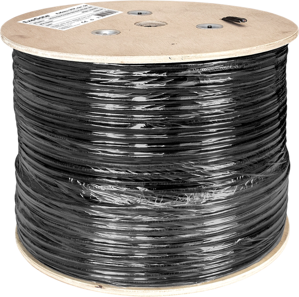 Кабель ExeGate UTP4-C5e-CU-S24-SW-OUT-PE-BK-305-FLUKE / EX190974RUS - фото