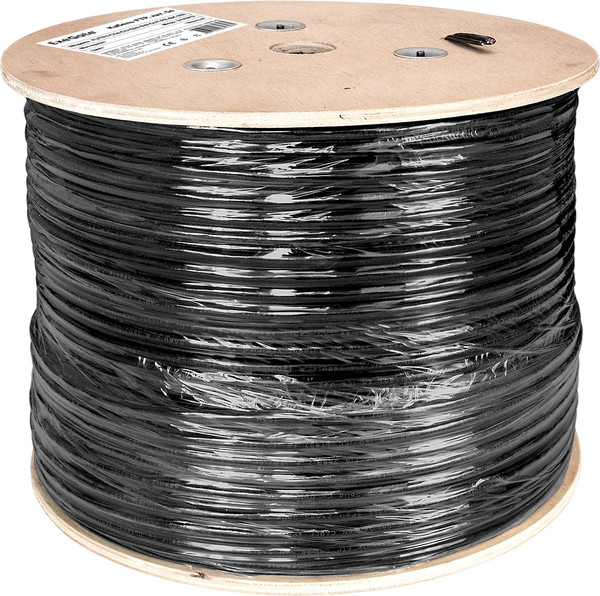 Кабель ExeGate FUTP4-C5e-CU-S24-SW-OUT-PE-BK-305-FLUKE / EX241488RUS - фото