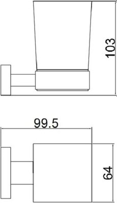 Стакан для зубной щетки и пасты Belz B90306