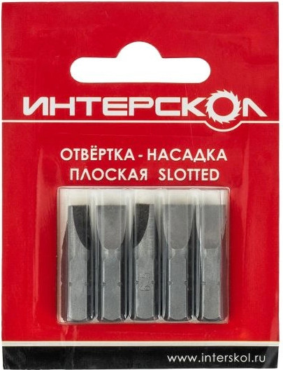 Набор бит Интерскол Slotted SL 6.5х1.2 25мм