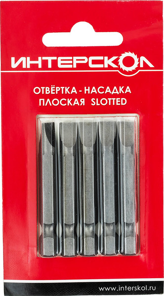 Набор бит Интерскол Slotted SL 6.5х1.2 50мм