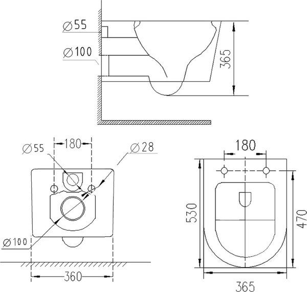 Унитаз подвесной Roxen Vortex 530160-01
