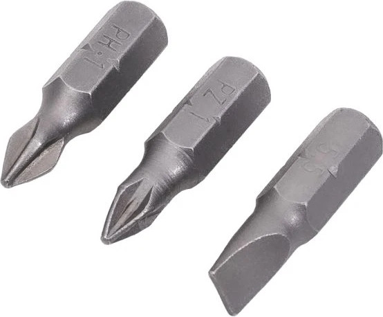 Набор бит Интерскол PH1, PZ1, SL0.8x5.5x25мм - фото
