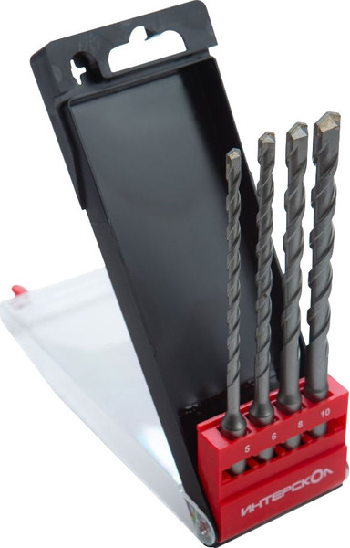 Набор буров Интерскол SDS-plus 5/6/8/10x160 - фото