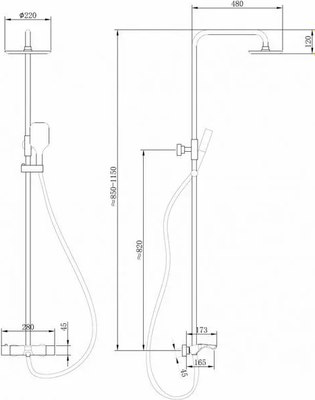 Душевая система Abber Thermostat AF8516NG