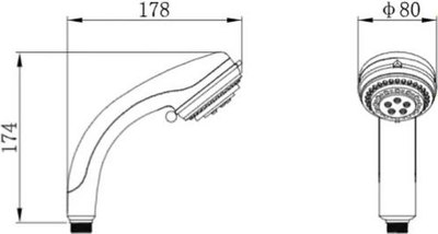 Лейка ручного душа Potato P05