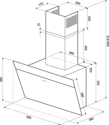 Вытяжка наклонная Krona Kristen A 600 S / КА-00008440