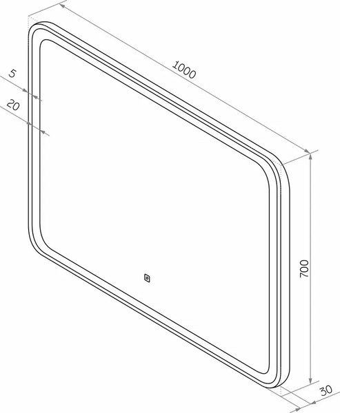 Зеркало Misty Капелла / КАП-02-100-70-14