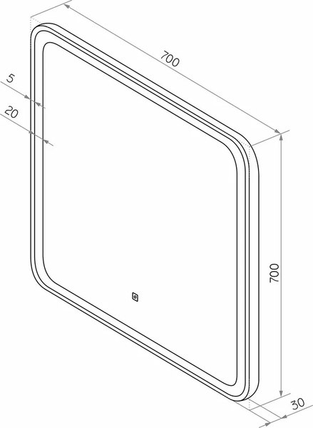 Зеркало Misty Капелла / КАП-02-70-70-14