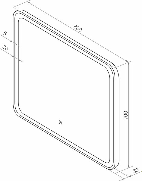 Зеркало Misty Капелла / КАП-02-80-70-14