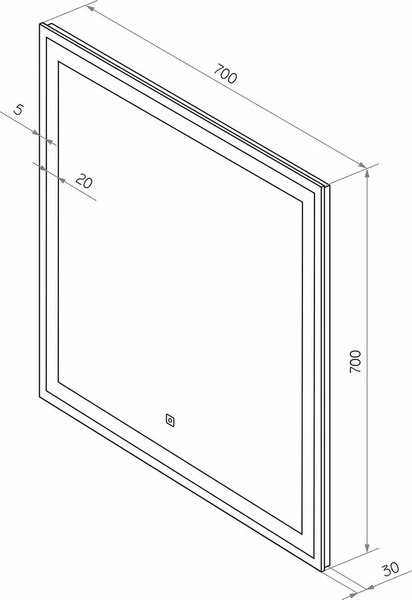 Зеркало Misty Сириус / СИР-02-70-70-14