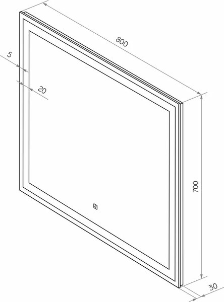 Зеркало Misty Сириус / СИР-02-80-70-14