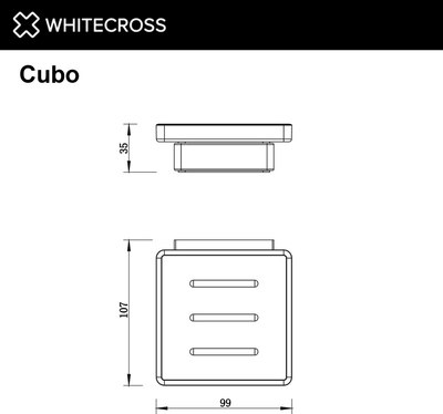 Мыльница Whitecross Cubo CU2420BL