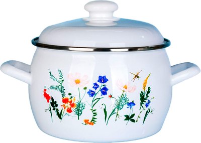 Кастрюля ЭСТЕТ Луговые цветы / ЭТ-72264 - фото