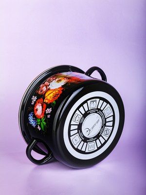 Кастрюля ЭСТЕТ Жостовские мотивы / ЭТ-75041