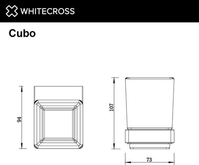 Стакан для зубной щетки и пасты Whitecross Cubo CU2430GLB