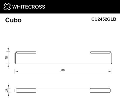 Держатель для полотенца Whitecross Cubo CU2452GLB
