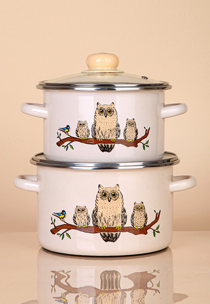 Набор кастрюль ЭСТЕТ Совы / ЭТ-75129С