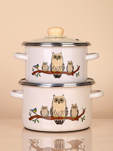Набор кастрюль ЭСТЕТ Совы / ЭТ-75129С