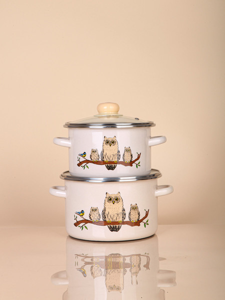 Набор кастрюль ЭСТЕТ Совы / ЭТ-75129С