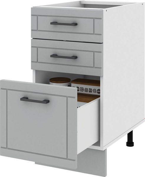 Шкаф-стол кухонный Stolline Грейс ш40 с 3 ящиками / 540.02