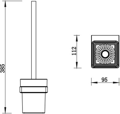 Ершик для унитаза Whitecross Cubo CU2470GLB