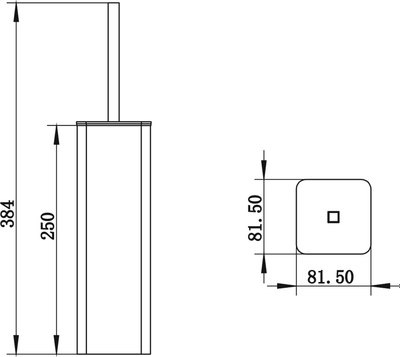 Ершик для унитаза Whitecross Cubo CU2474NIB