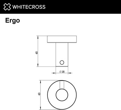 Крючок для ванной Whitecross Ergo ER2210GM