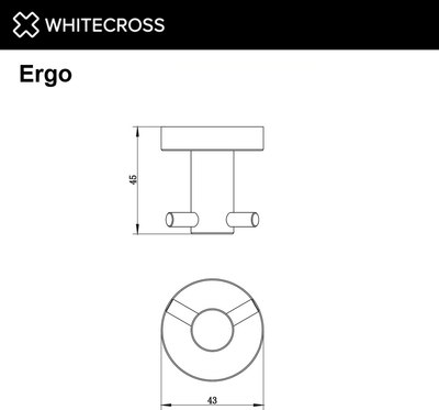 Крючок для ванной Whitecross Ergo ER2212GM
