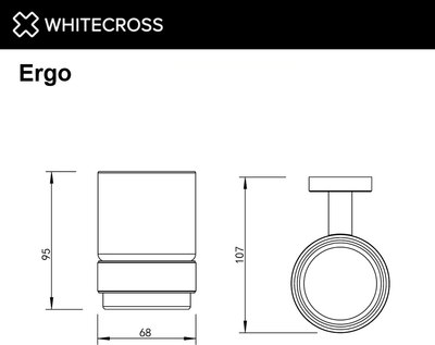 Стакан для зубной щетки и пасты Whitecross Ergo ER2230GL