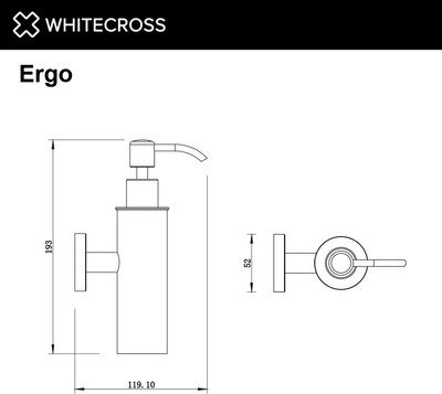 Дозатор для жидкого мыла Whitecross Ergo ER2242GL
