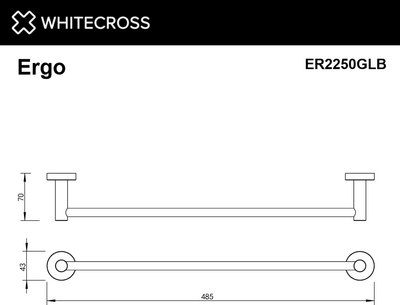 Держатель для полотенца Whitecross Ergo ER2250GLB