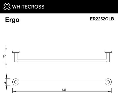 Держатель для полотенца Whitecross Ergo ER2252GLB