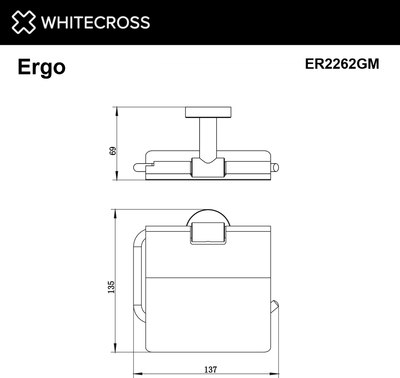Держатель для туалетной бумаги Whitecross Ergo ER2262GL
