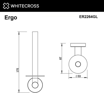 Держатель для туалетной бумаги Whitecross Ergo ER2264GLB