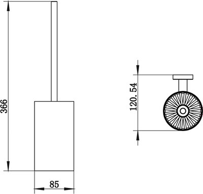 Ершик для унитаза Whitecross Ergo ER2270GL