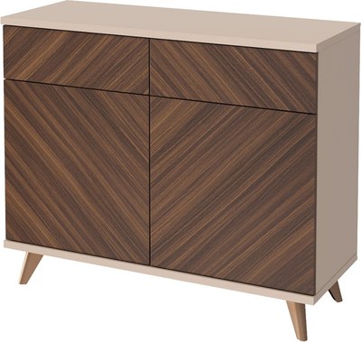 Тумба Stolline Хармони с ящиками / 468.03 (бежевый/древесный) - фото