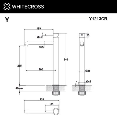 Смеситель Whitecross Y Y1213CR