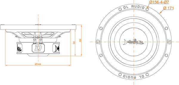 Головка сабвуфера DL Audio Barracuda 6.5 Flat